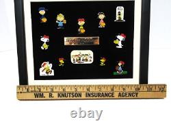 Édition Limitée Ensemble de 12 Pins Encadrés Peanuts Baseball Charlie Brown Snoopy