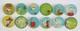 Ensemble Complet 12 Peanuts Charlie Brown Snoopy 1971 Vari-vue Lenticulaire Pin/bouton