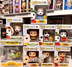 Ensemble Funko Pop PEANUTS CHARLIE BROWN SNOOPY Eagle Scout VAULTED CHASE avec CAISSES Neuf