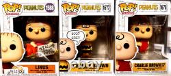 Ensemble Funko Pop PEANUTS CHARLIE BROWN SNOOPY Eagle Scout VAULTED CHASE avec CAISSES Neuf