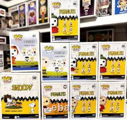 Ensemble Funko Pop PEANUTS CHARLIE BROWN SNOOPY Eagle Scout VAULTED CHASE avec CAISSES Neuf