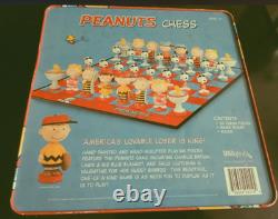 Ensemble d'échecs Peanuts boîte de collection USAopoly Snoopy Charlie Brown figurines complètes