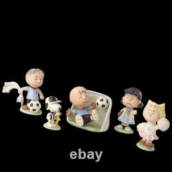 Ensemble d'équipe de soccer Lenox Peanuts de 5 pièces Charlie Brown Snoopy Lucy Linus Sally Neuf