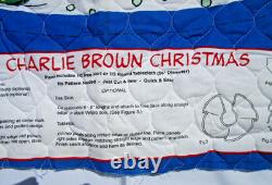 Ensemble de 2 panneaux en tissu matelassé pour jupe de sapin de Noël Charlie Brown avec Snoopy et Lucy