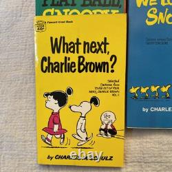 Ensemble de 23 livres de poche vintage Peanuts Charlie Brown Snoopy