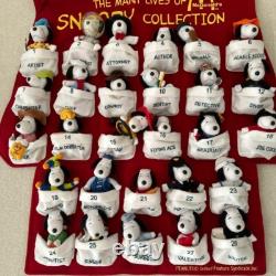 Ensemble de 28 poupées Snoopy Peanuts McDonald's 2001 Exclusivité Japon Collection de figurines