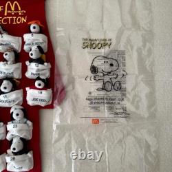 Ensemble de 28 poupées Snoopy Peanuts McDonald's 2001 Exclusivité Japon Collection de figurines