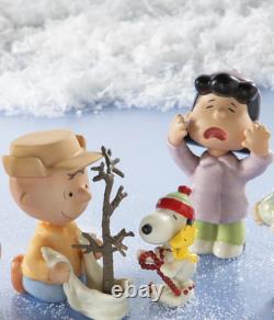 Ensemble de 5 figurines Lenox Peanuts Charlie Brown Noël avec Snoopy, décoration de fêtes
