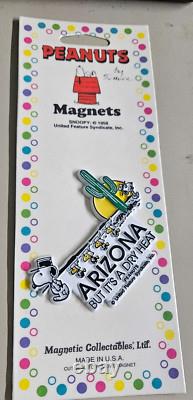 Ensemble de 6 magnets vintage Peanuts Snoopy - villes, monuments et États