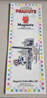 Ensemble de 6 magnets vintage Peanuts Snoopy - villes, monuments et États