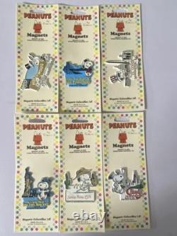 Ensemble de 6 magnets vintage Snoopy - Villes célèbres