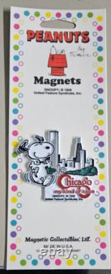 Ensemble de 6 magnets vintage Snoopy - Villes célèbres
