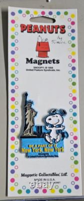 Ensemble de 6 magnets vintage Snoopy - Villes célèbres