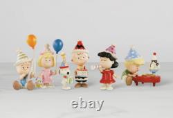 Ensemble de 6 surprises d'anniversaire Snoopy Lenox / Nouveau 2025 847857 Charlie Brown Linus Lucy
