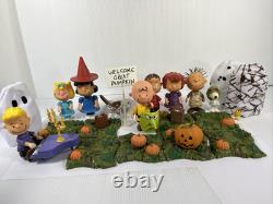 Ensemble de cacahuètes Bienvenue Grand Patch de Citrouilles Décor d'Halloween Charlie Brown Lot 29