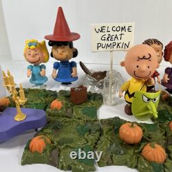Ensemble de cacahuètes Bienvenue Grand Patch de Citrouilles Décor d'Halloween Charlie Brown Lot 29