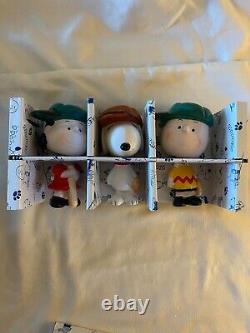 Ensemble de collection de figurines en céramique Peanuts Charlie Brown Snoopy Lucy Baseball Bobblehead