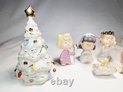 Ensemble de crèche de Noël Lenox Peanuts avec Snoopy, Charlie Brown et Linus NOUVEAU