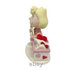Ensemble de figurines Lenox Peanuts pour la Saint-Valentin de 5 Charlie Brown Snoopy Sally Lucy