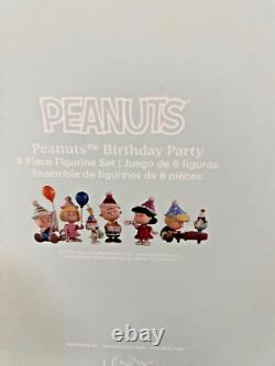 Ensemble de figurines d'anniversaire Lenox Peanuts 6 pcs. Neuf dans sa boîte