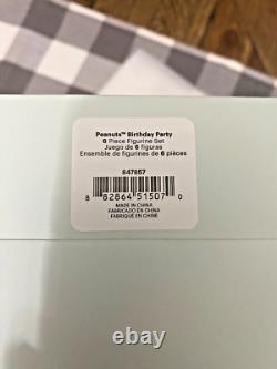 Ensemble de figurines d'anniversaire Lenox Peanuts 6 pcs. Neuf dans sa boîte