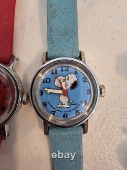 Ensemble de jouets vintage Peanuts Snoopy Charlie Brown montres PEZ voitures Hong Kong années 50 60