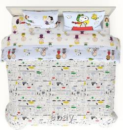 Ensemble de literie Peanuts Charlie Brown et Snoopy Roi 7 pièces Couette Douillette