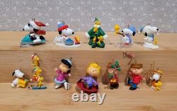 Ensemble de miniatures de décorations d'hiver Hallmark Peanuts Snoopy Charlie Brown Lucy