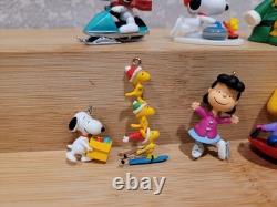 Ensemble de miniatures de décorations d'hiver Hallmark Peanuts Snoopy Charlie Brown Lucy