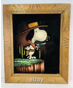 Ensemble de peinture en velours Snoopy Charlie Brown vintage