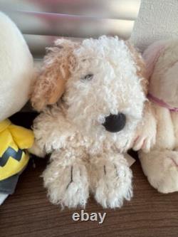 Ensemble de peluches Snoopy Museum rose / gris / Charlie Brown / Andy / Olaf Peanuts NEUF FS