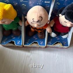 Ensemble de peluches Snoopy Peanuts Charlie Brown Lucy Sally Brown Vintage 3 pièces