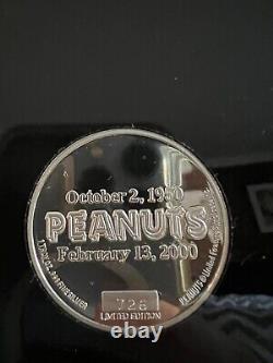 Ensemble de pièces commémoratives de la retraite de Snoopy 50e anniversaire (or, argent pur, bronze) #726/1000