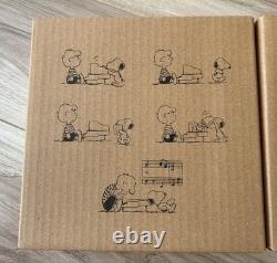 Ensemble de plats en céramique Snoopy Charlie Brown avec 2 grandes tasses de café - Vaisselle de personnage