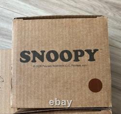 Ensemble de plats en céramique Snoopy Charlie Brown avec 2 grandes tasses de café - Vaisselle de personnage