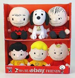 Ensemble de poupées en forme de haricot Nakajima Snoopy des années 50 / Jouet en peluche Charlie Brown Linus Lucy Schrod