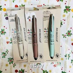 Ensemble de stylos à bille SNOOPY Charlie Brown 3 Jetstream Métal Multicolore