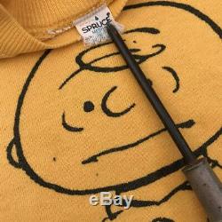 Épinette Snoopy Épais Sweat 60 Originaux Charlie Vintage Hommes Brown Taille M De D'occasion