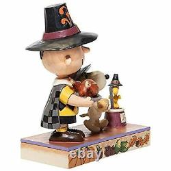 Esco Jim Rive Caveures Thanksgiving Charlie Brown Et Snoopy Pilgrim Figurine