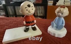 Figures Vintage Peanuts Rares de Hungerford, Charlie Brown et Sally