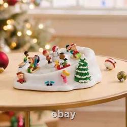 Figures animées de table de neige Snoopy approuvées par Peanuts créées par Hallmark NOUVEAU