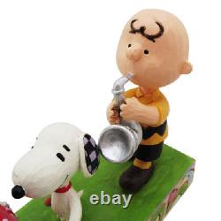 Figurine PEANUTS JIM SHORE 'Une Parade Pleine de Jeu' Snoopy Charlie Brown du Japon F/S