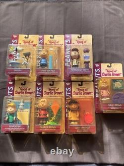 Figurine Peanuts Snoopy Charlie Brown Ensemble de 7 pièces Vintage Japon Rare Collectionnable