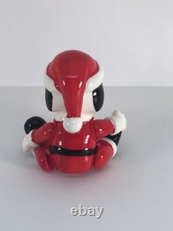 Figurine de Snoopy en céramique articulée de Noël de Charlie Brown avec des cacahuètes - Japon - Vintage