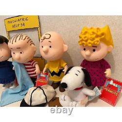 Figurine de Snoopy et de Charlie Brown en ensemble, édition limitée et vintage, vente en gros rare il y a 30 ans