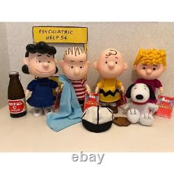 Figurine de Snoopy et de Charlie Brown en ensemble, édition limitée et vintage, vente en gros rare il y a 30 ans