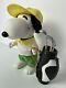 Figurine De Golfeur Snoopy Collectible Avec Chapeau, Sac De Golf Et Clubs De Golf Des Années 1950