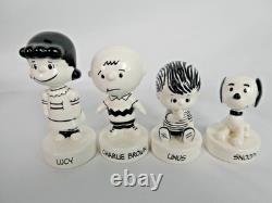 Figurines Lucy, Linus, Snoopy et Charlie du 65e anniversaire des Peanuts de Department 56