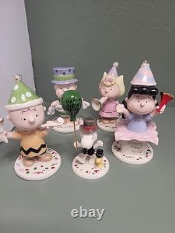 Figurines de fête Lenox Peanuts Bonne Année 5 PC Charlie Brown Snoopy Lucy