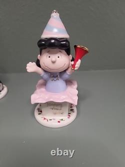 Figurines de fête Lenox Peanuts Bonne Année 5 PC Charlie Brown Snoopy Lucy